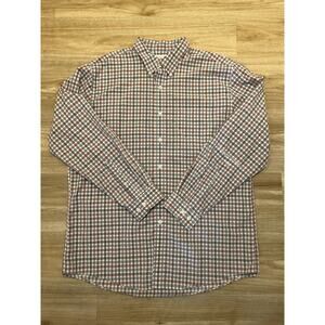 L.L. Bean Men's Trim Fit Button Down Dress Shirt Size Large